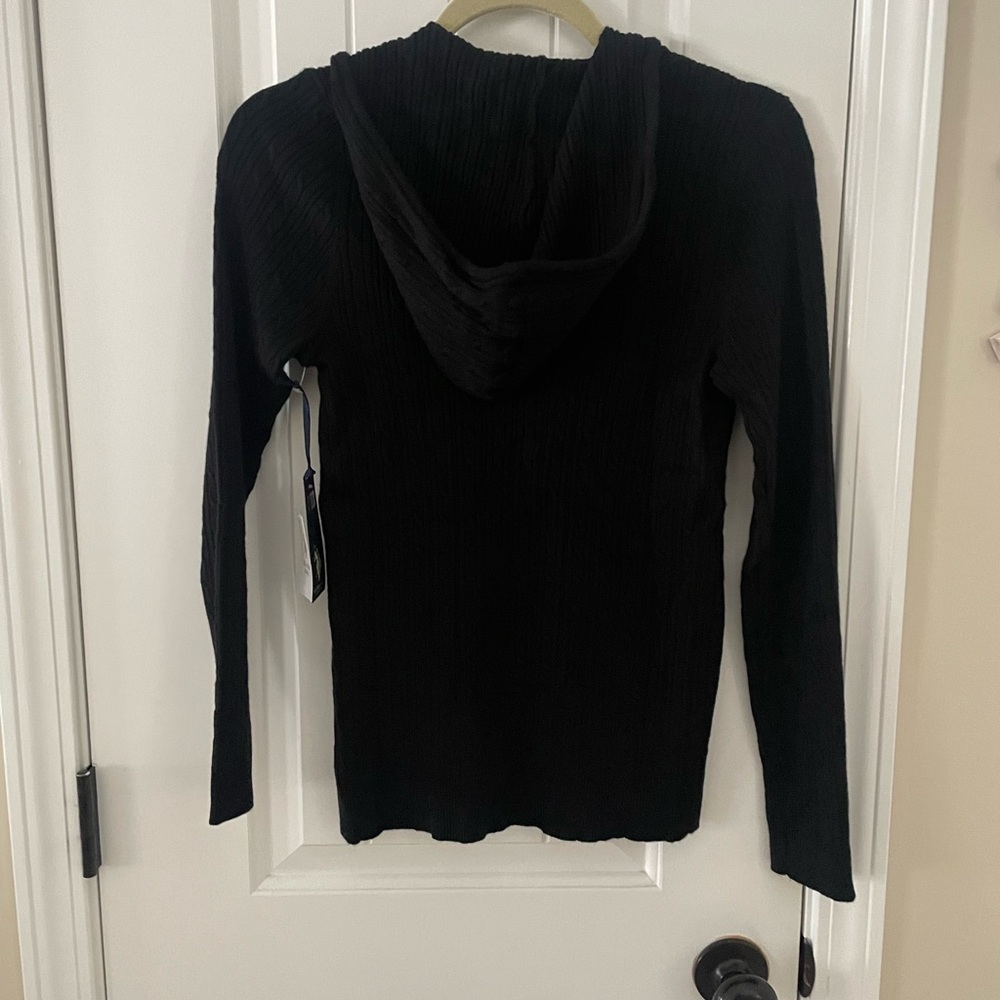 Polo Black Full Zip Cable-knit Hoodie, Small, NWT - Picture 7 of 9